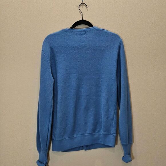Thane Vintage Blue Men's Cardigan Sweater Size M - Picture 3 of 4